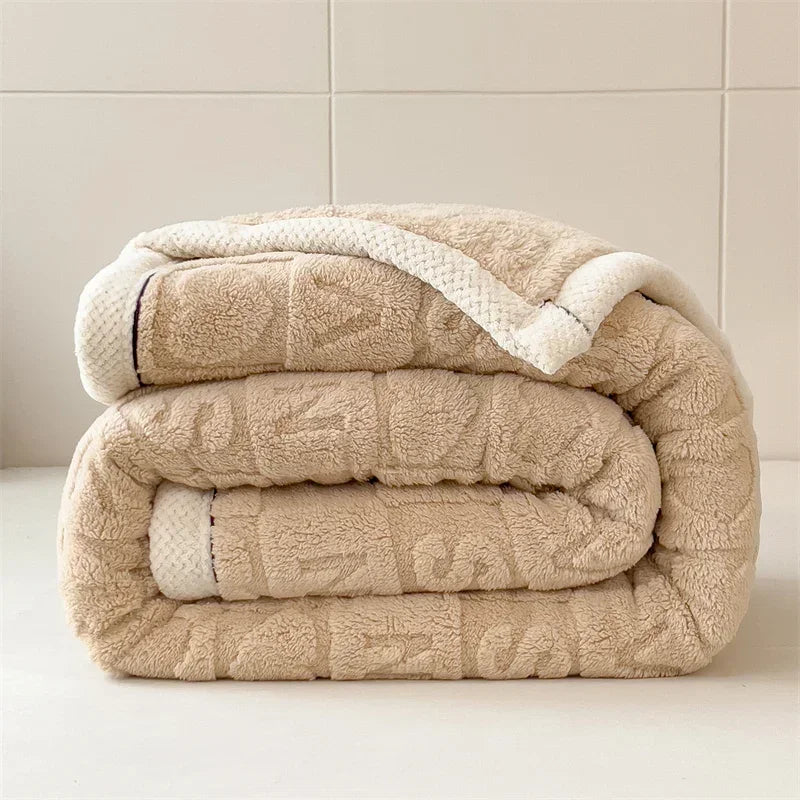 Thick Heart Fleece Blanket
