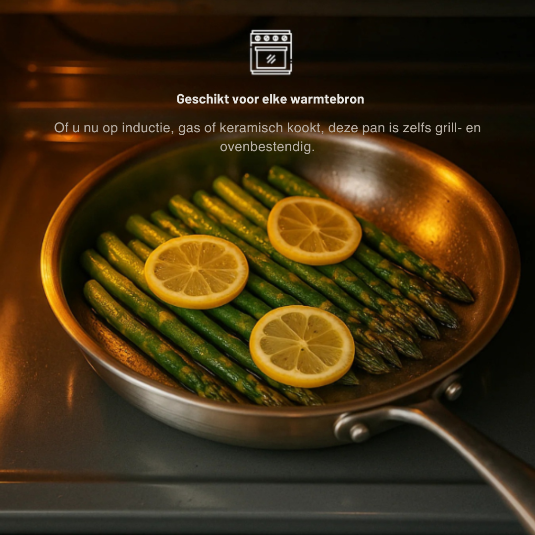 Three-Piece Titanium Induction Cookware Set for Everyday Cooking