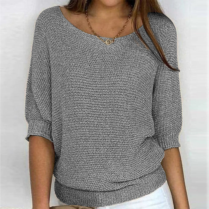 Torhild | Women's 3/4-Sleeve V-Neck Sweater