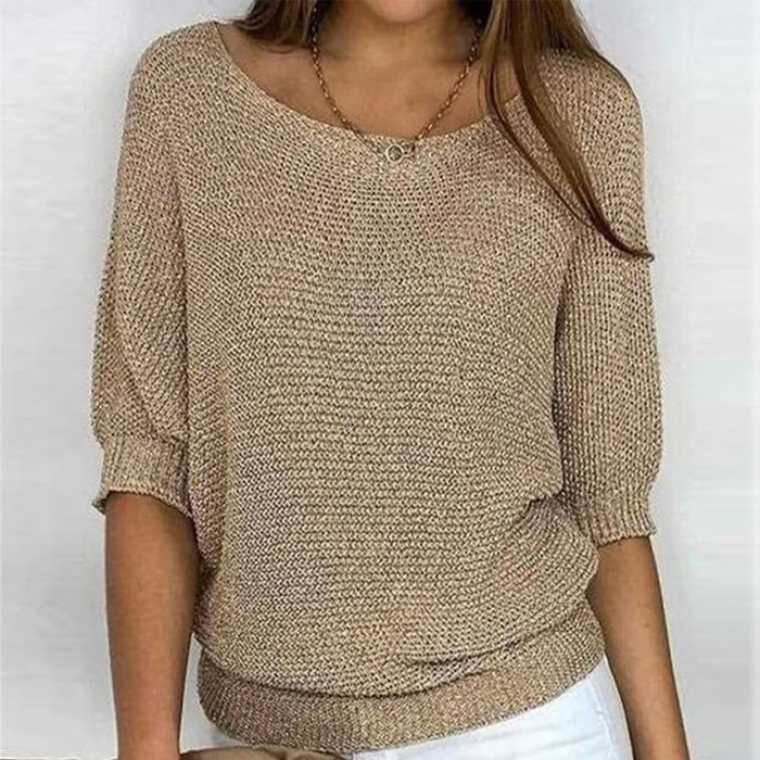 Torhild | Women's 3/4-Sleeve V-Neck Sweater