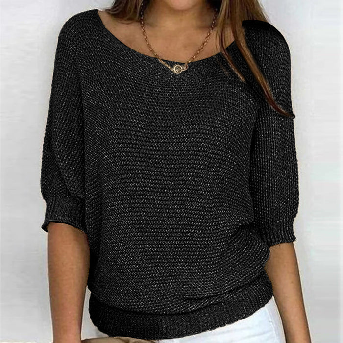 Torhild | Women's 3/4-Sleeve V-Neck Sweater