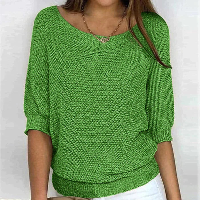 Torhild | Women's 3/4-Sleeve V-Neck Sweater