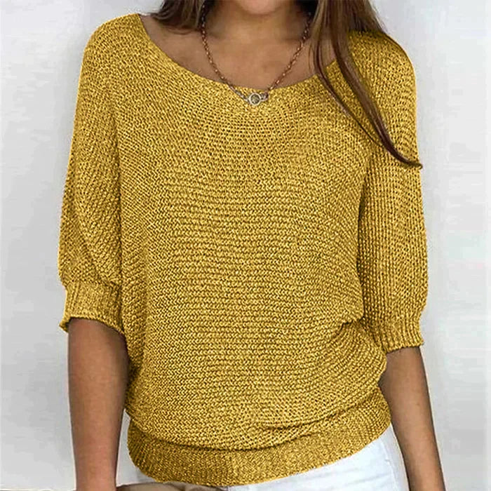 Torhild | Women's 3/4-Sleeve V-Neck Sweater