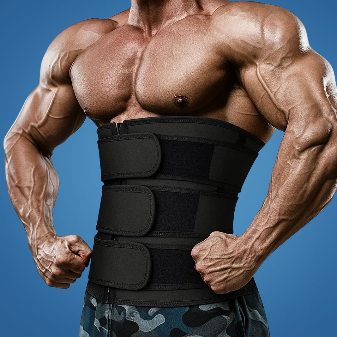 Triple Compression Waist Trimmer Belt in Breathable Neoprene for Post-Workout and Postpartum Use