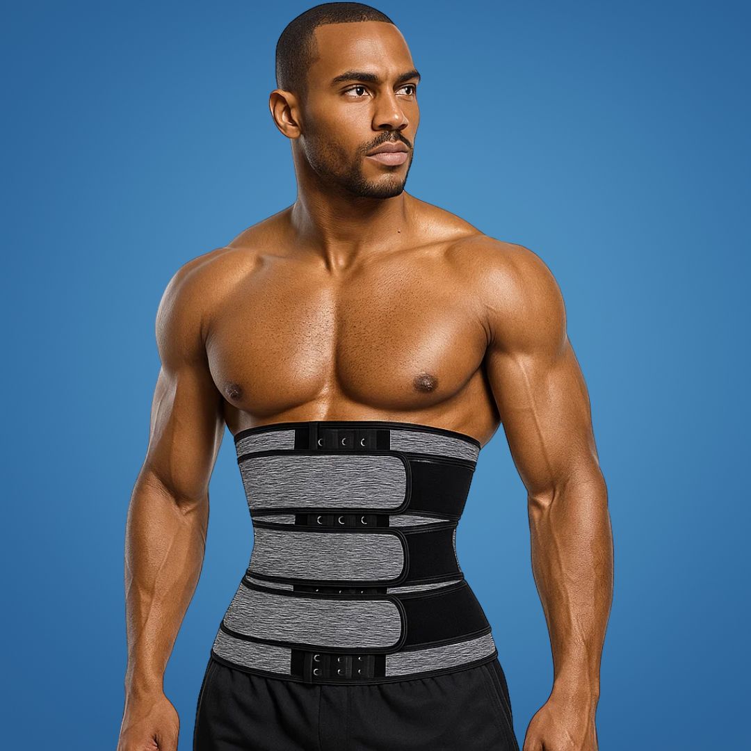 Triple Compression Waist Trimmer Belt in Breathable Neoprene for Post-Workout and Postpartum Use