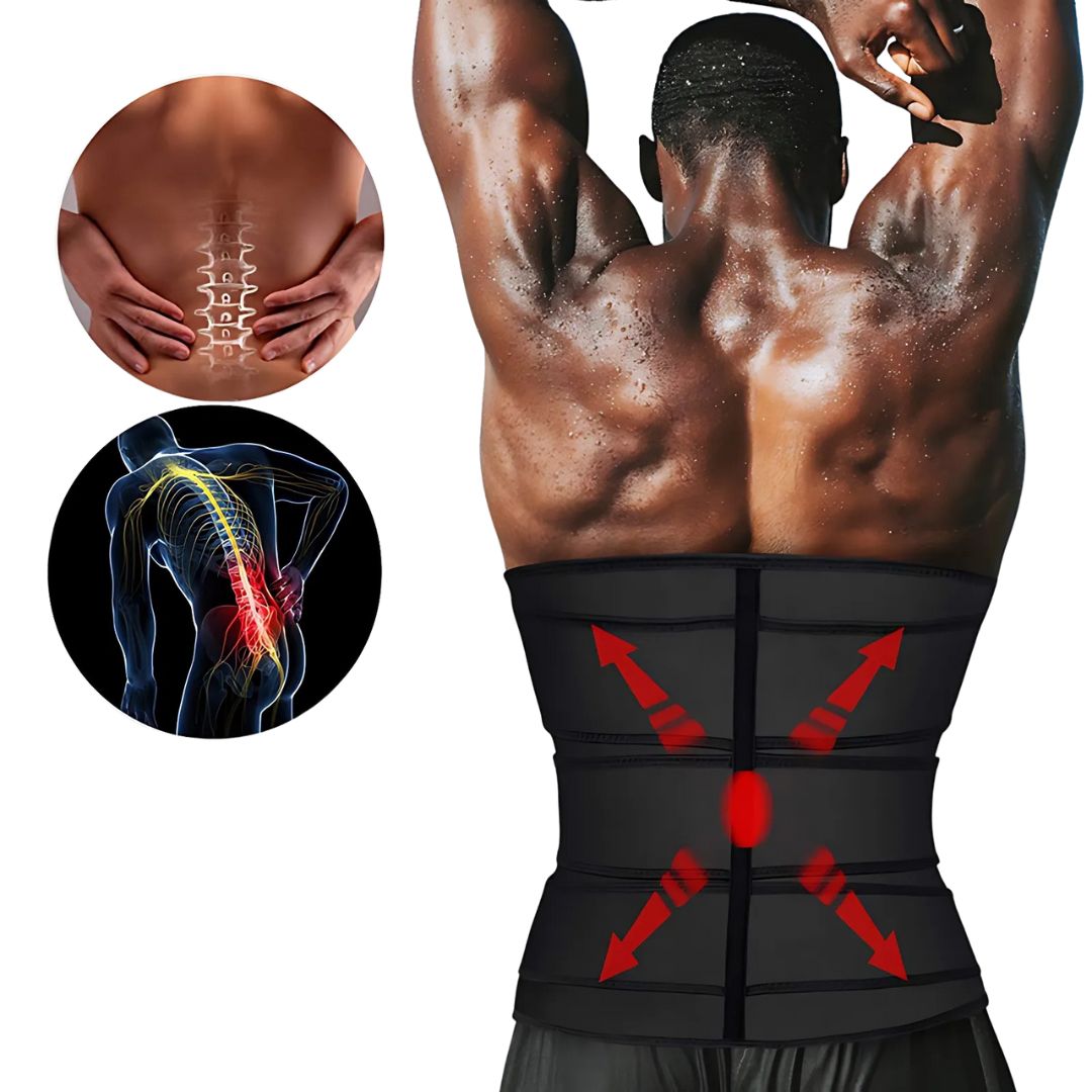 Triple Compression Waist Trimmer Belt in Breathable Neoprene for Post-Workout and Postpartum Use