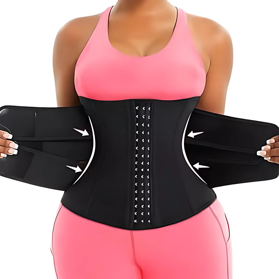 Triple Compression Waist Trimmer Belt in Breathable Neoprene for Post-Workout and Postpartum Use
