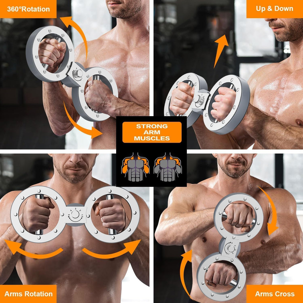 Twister Arm Exerciser with Adjustable 12LB Resistance and 360° Rotation