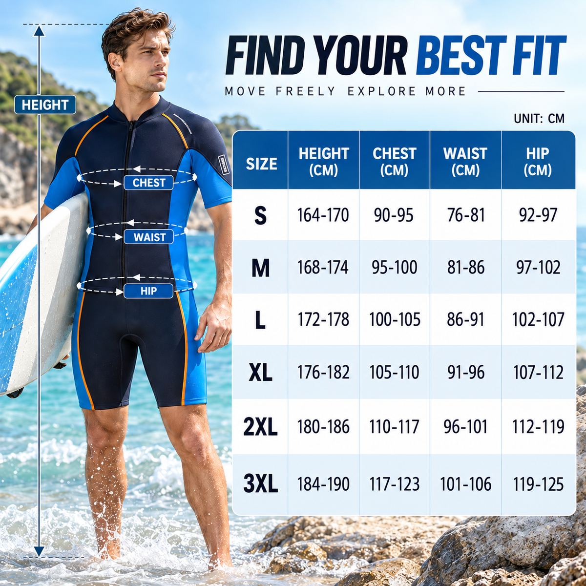 Two-Piece Short Wetsuit