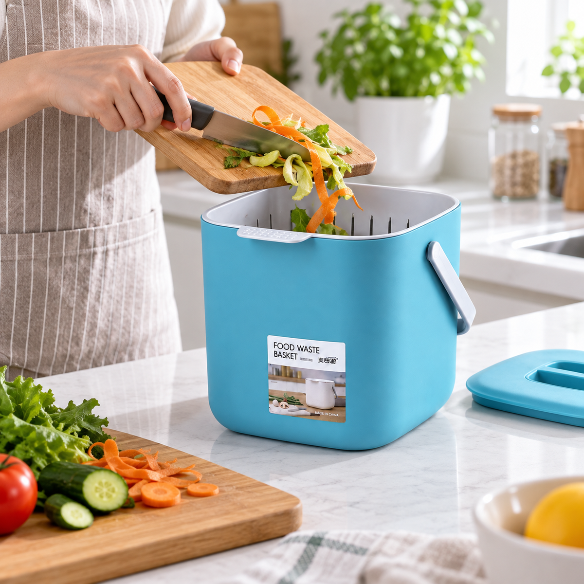 Two-Tier Countertop Waste Caddy