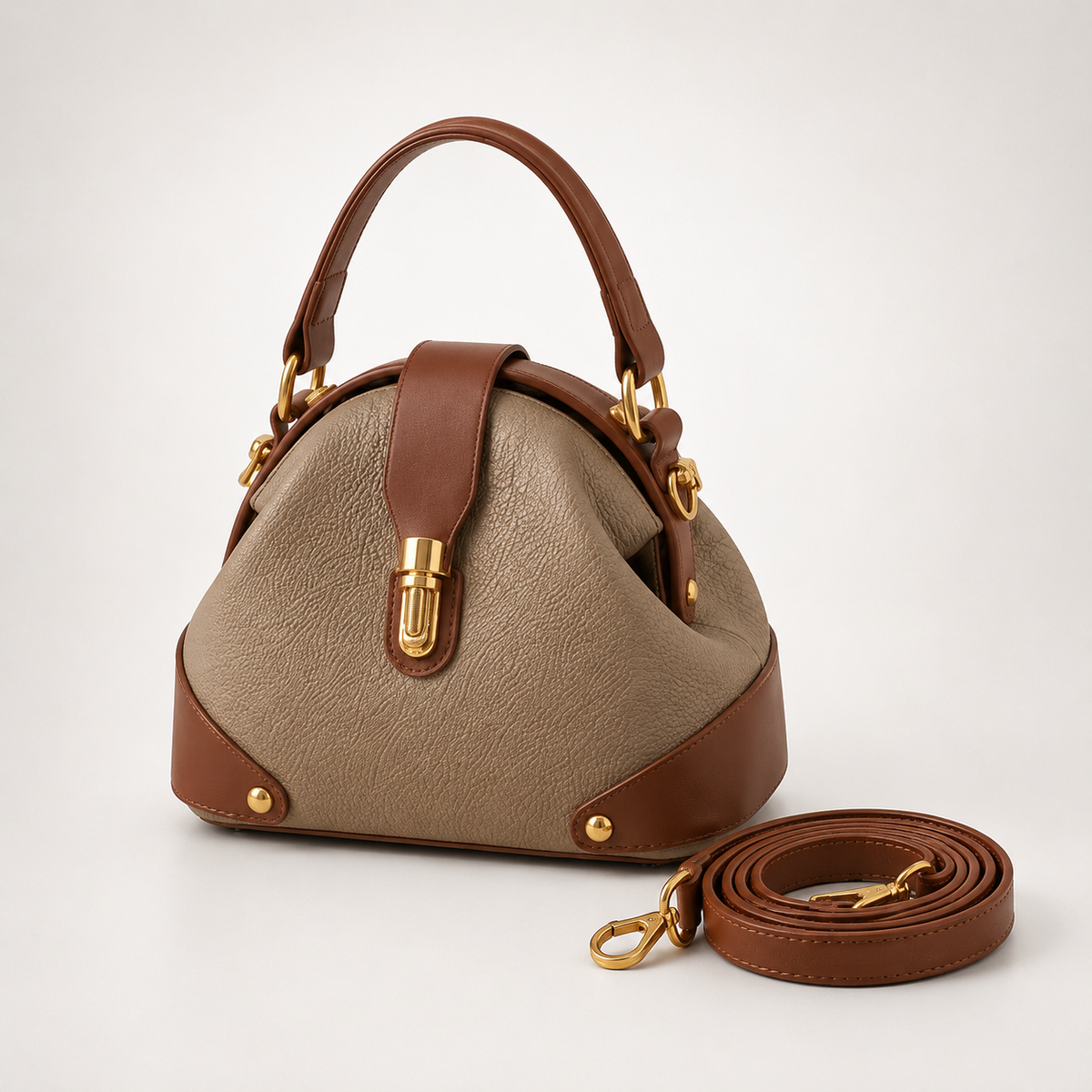 Two-Tone Day-to-Night Handbag