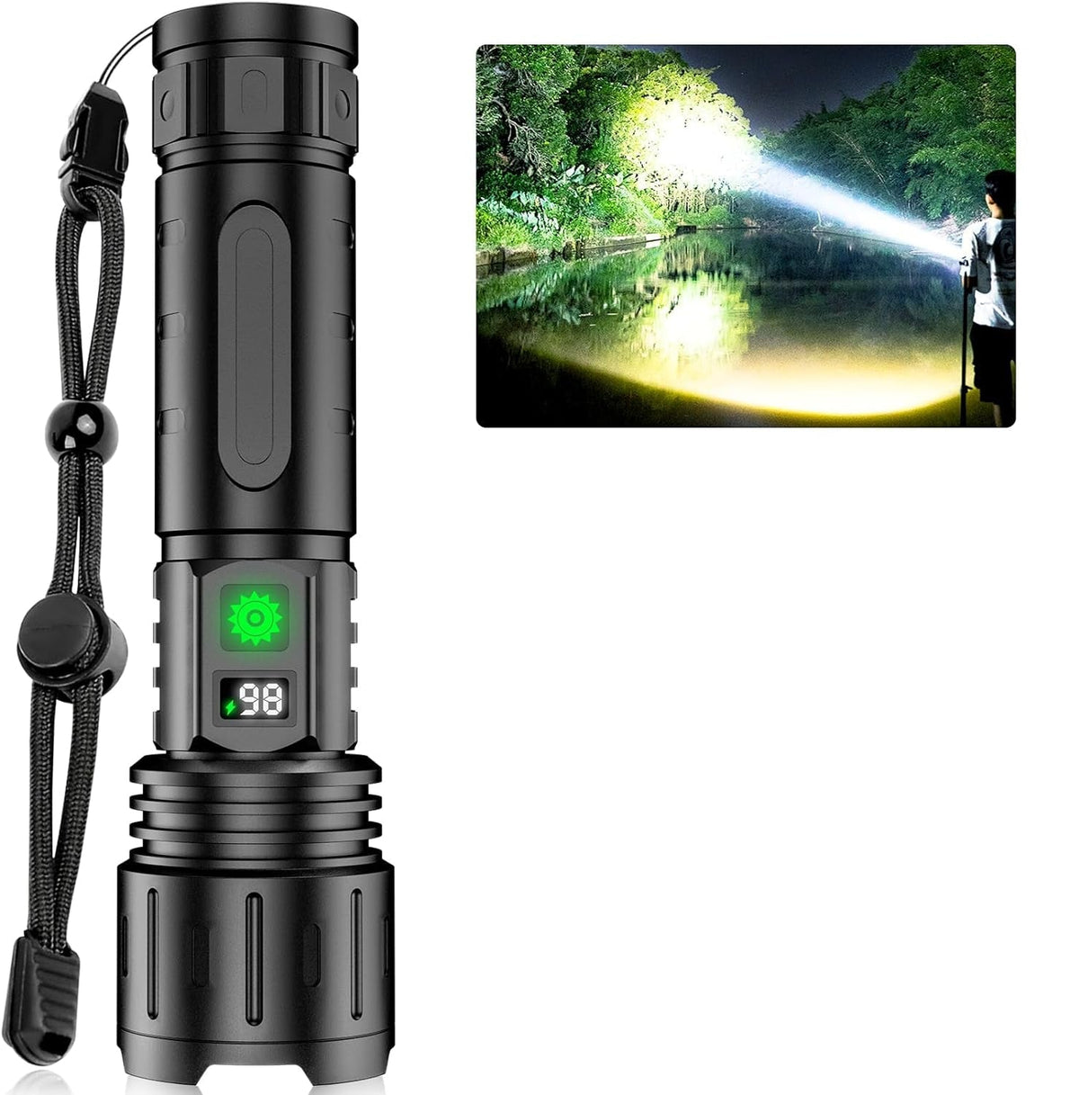 Ultra-Bright 100,000-Lumen Tactical Flashlight