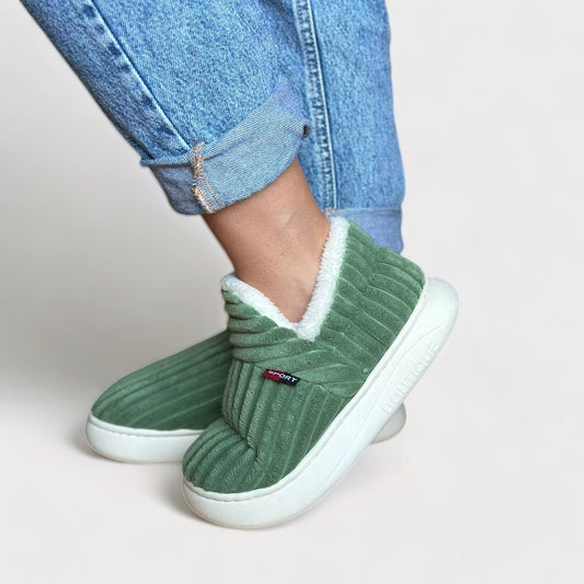 Ultra-Warm Ergonomic Slippers with Fur Lining