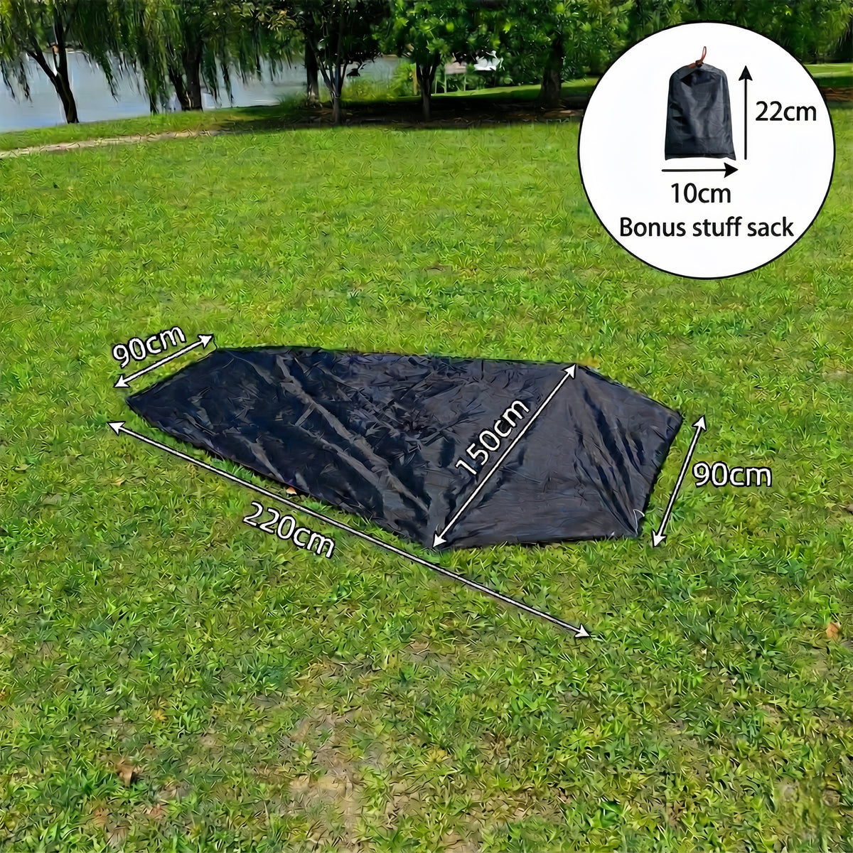Ultralight 2-Person Backpacking Tunnel Tent, 1.58 kg