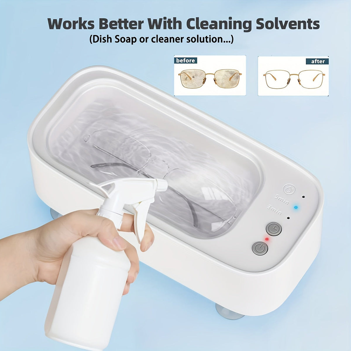 Ultrasonic Jewelry Cleaner for Rings and Watches