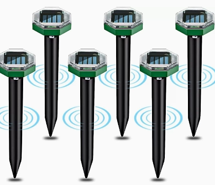 Ultrasonic Mole Repellent - 4 Pack