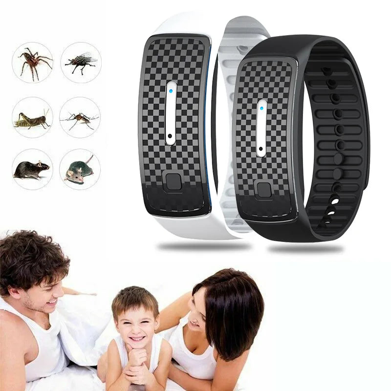 Ultrasonic Mosquito Repellent Bracelet – Safe Chemical-Free Protection