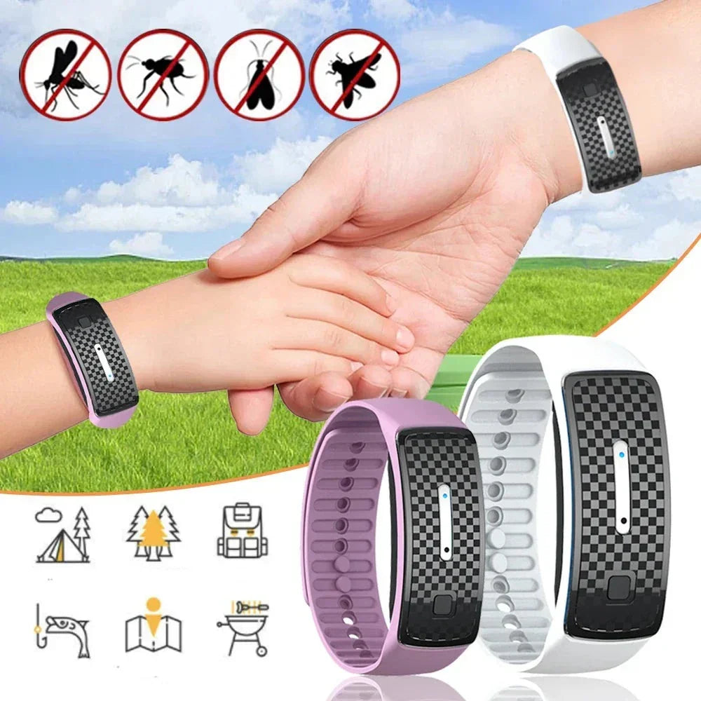 Ultrasonic Mosquito Repellent Bracelet – Safe Chemical-Free Protection