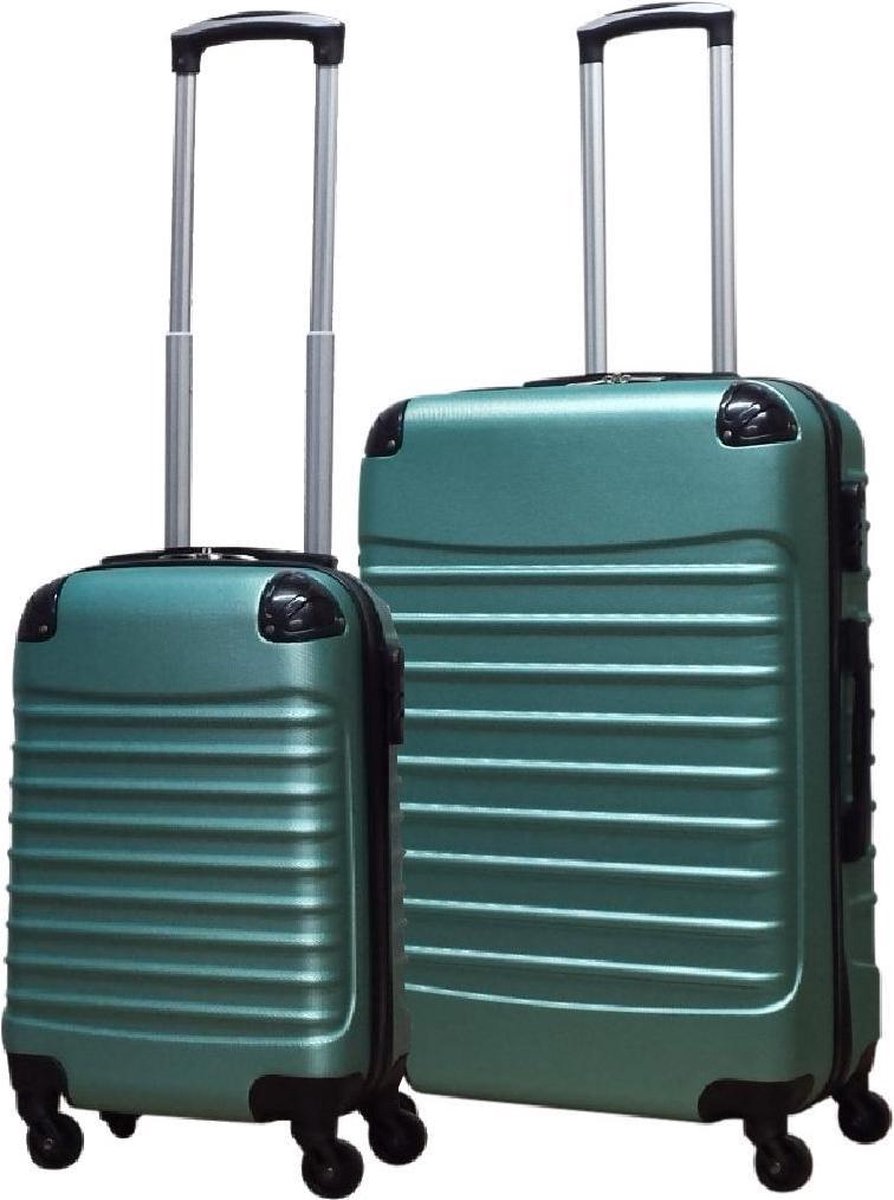 Unisex 2-Piece ABS Hardshell Luggage Set