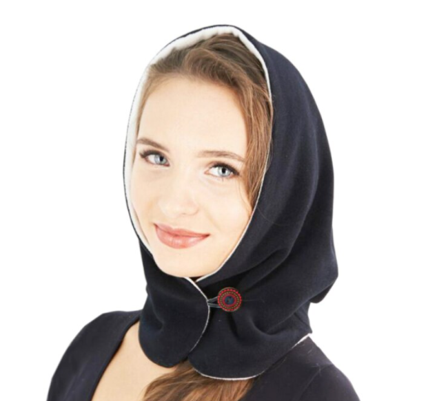 Unisex Adjustable Modern Style Hooded Scarf