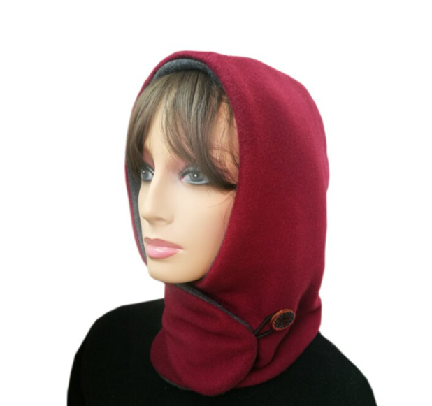 Unisex Adjustable Modern Style Hooded Scarf
