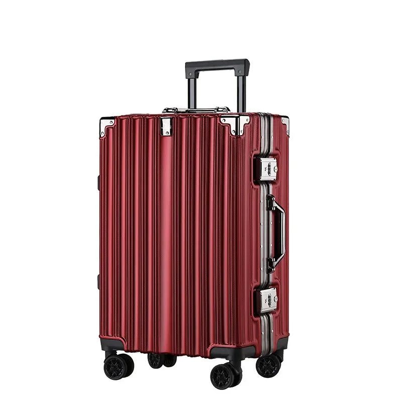 Unisex Aluminum Frame Hardshell Travel Suitcase - Secure & Durable
