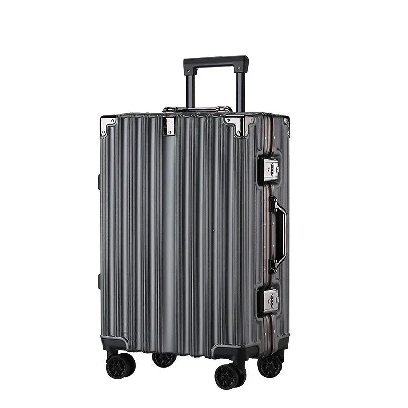 Unisex Aluminum Frame Hardshell Travel Suitcase - Secure & Durable