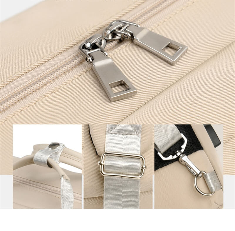 Unisex Anti-Theft Backpack with USB Charging Port and Hidden Zippers