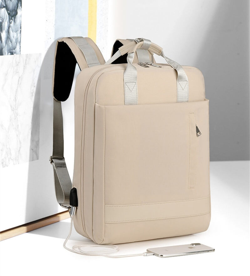 Unisex Anti-Theft Backpack with USB Charging Port and Hidden Zippers