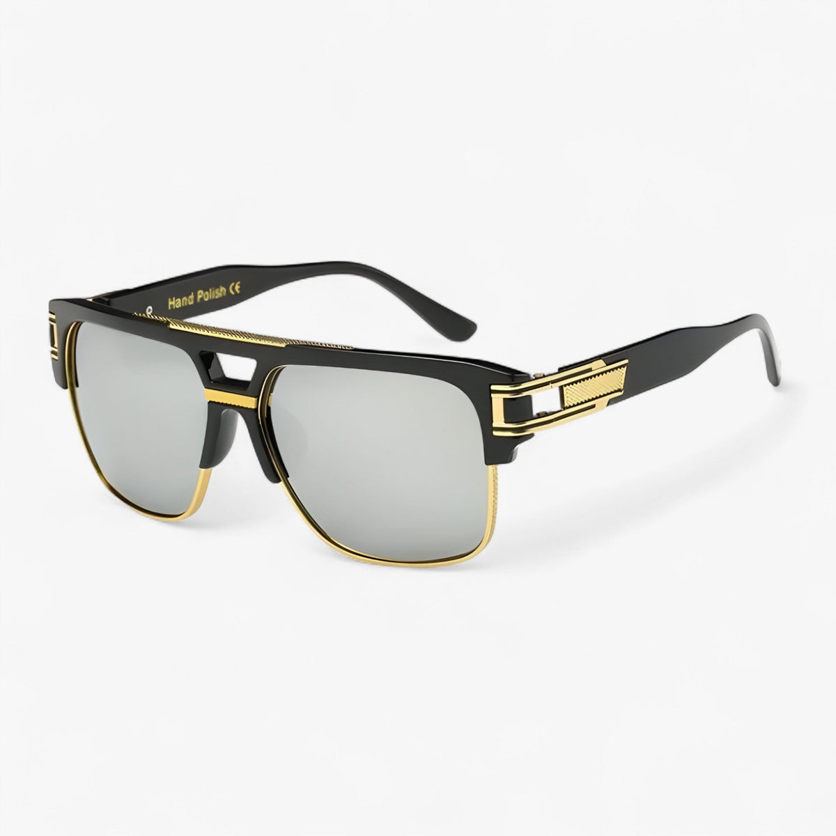 Unisex Classic Square Mirrored Sunglasses with UV400 Protection