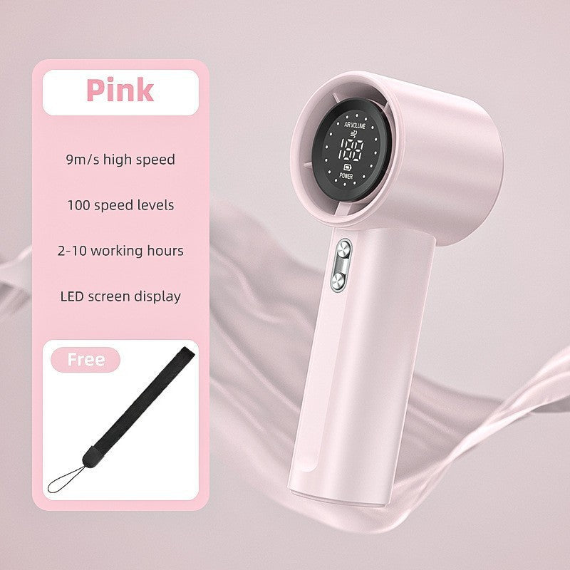 Unisex Compact Cordless High-Speed Hair Dryer with Digital Display, Adjustable Speed and Long-Lasting Battery