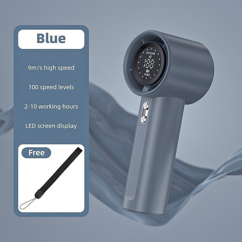 Unisex Compact Cordless High-Speed Hair Dryer with Digital Display, Adjustable Speed and Long-Lasting Battery
