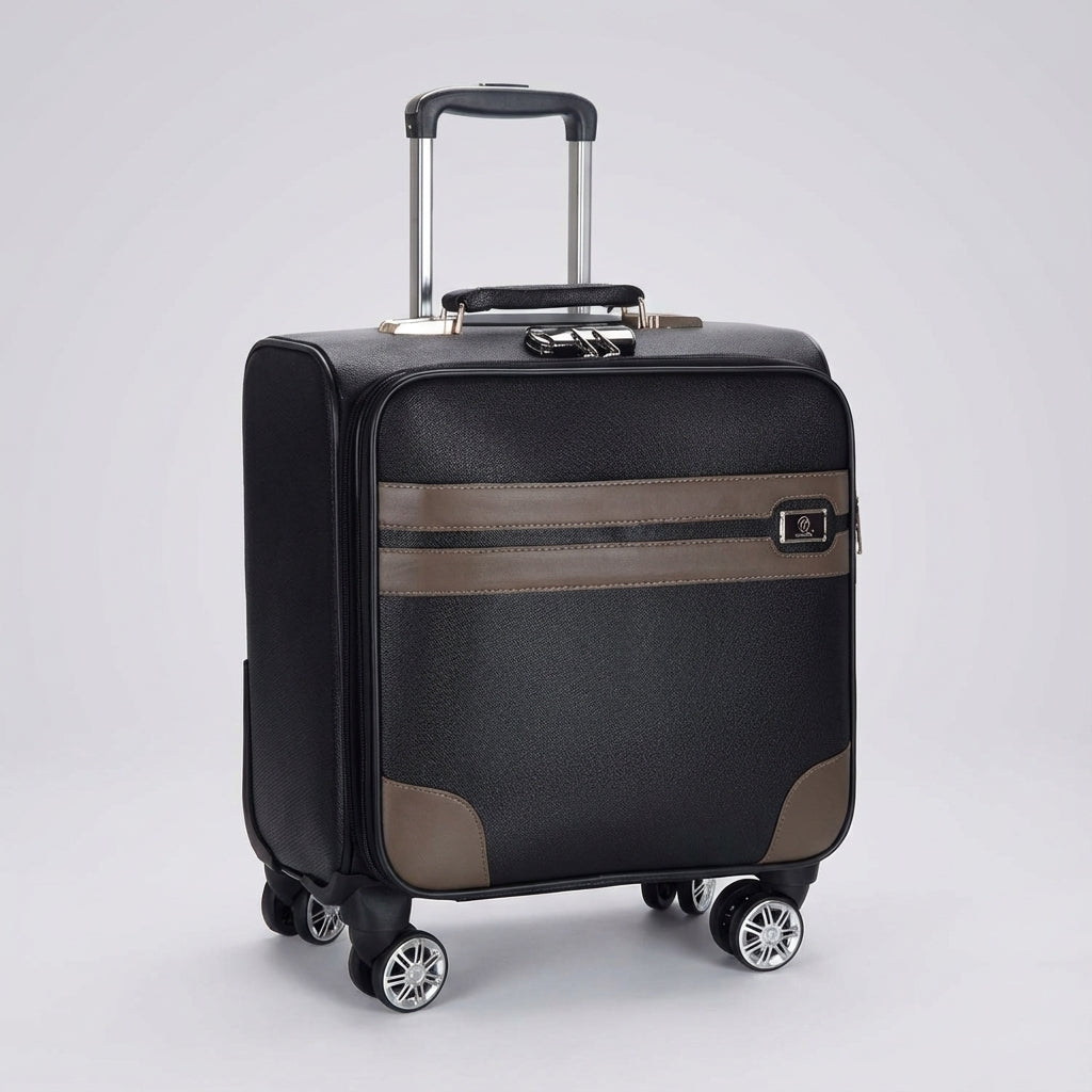 Unisex Compact Travel Trolley with Silent Spinner Wheels
