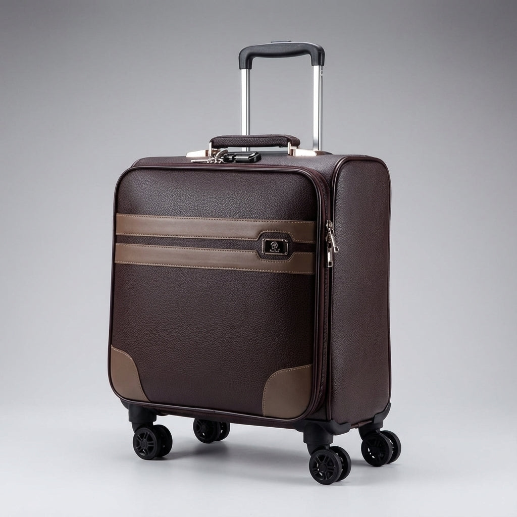 Unisex Compact Travel Trolley with Silent Spinner Wheels