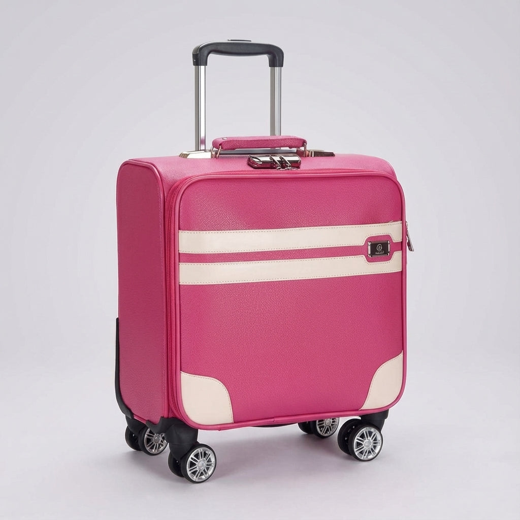 Unisex Compact Travel Trolley with Silent Spinner Wheels