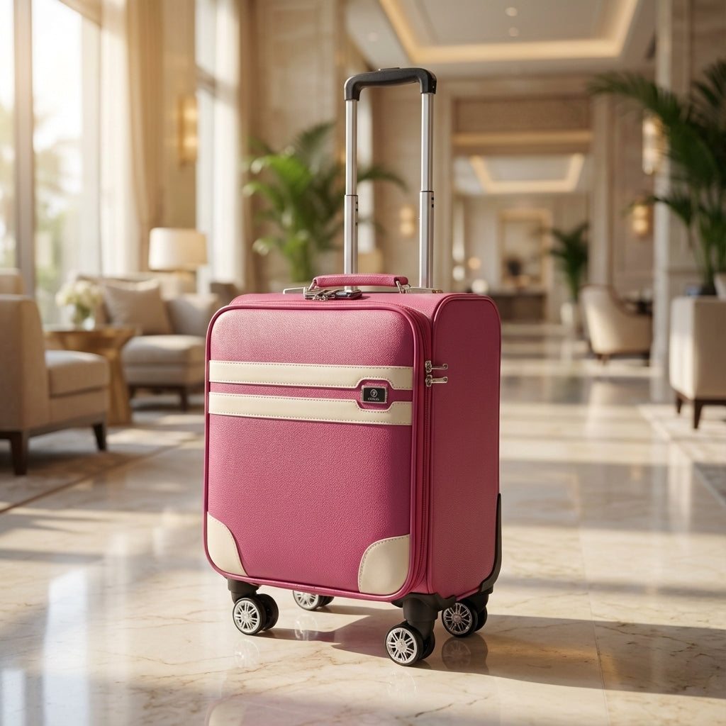 Unisex Compact Travel Trolley with Silent Spinner Wheels