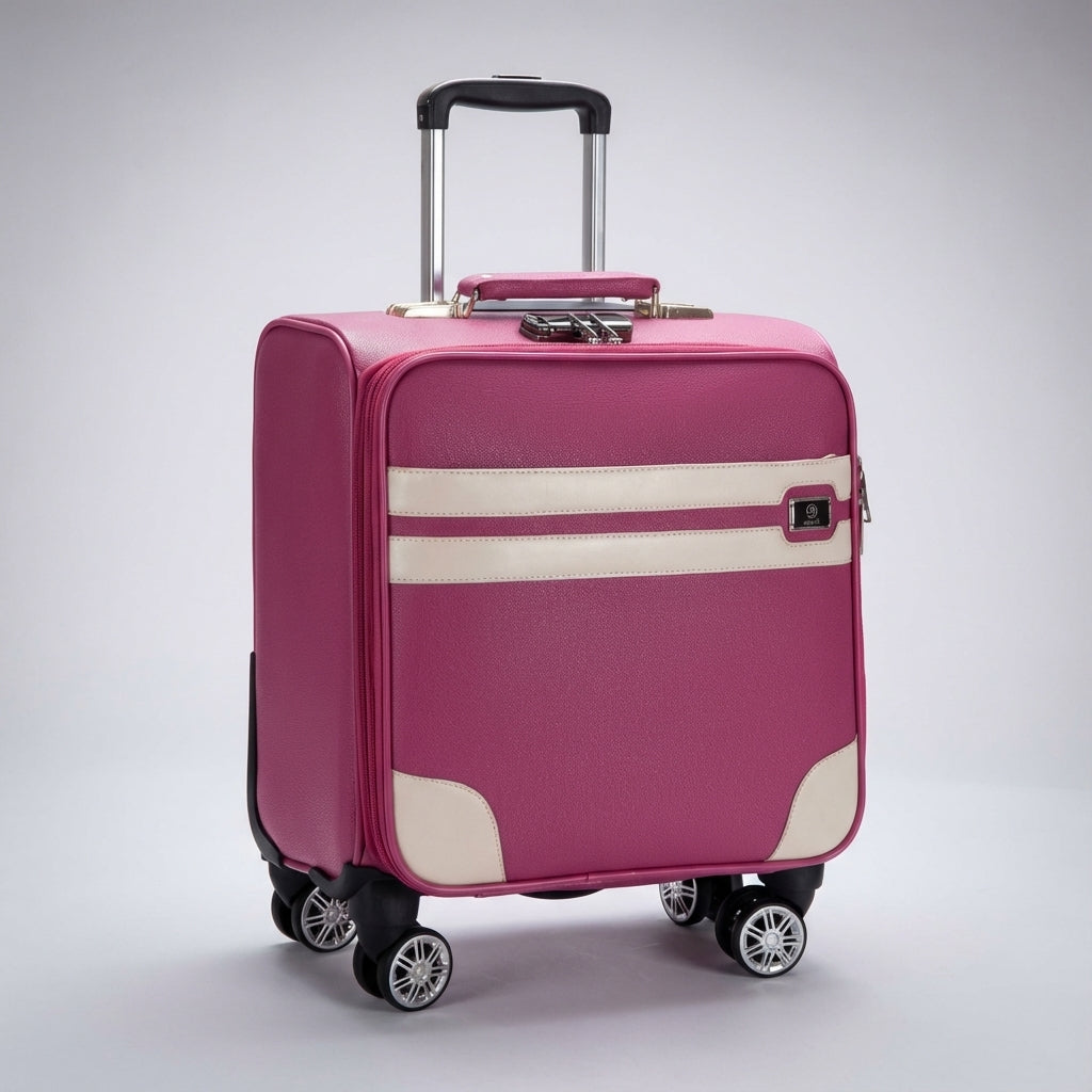 Unisex Compact Travel Trolley with Silent Spinner Wheels