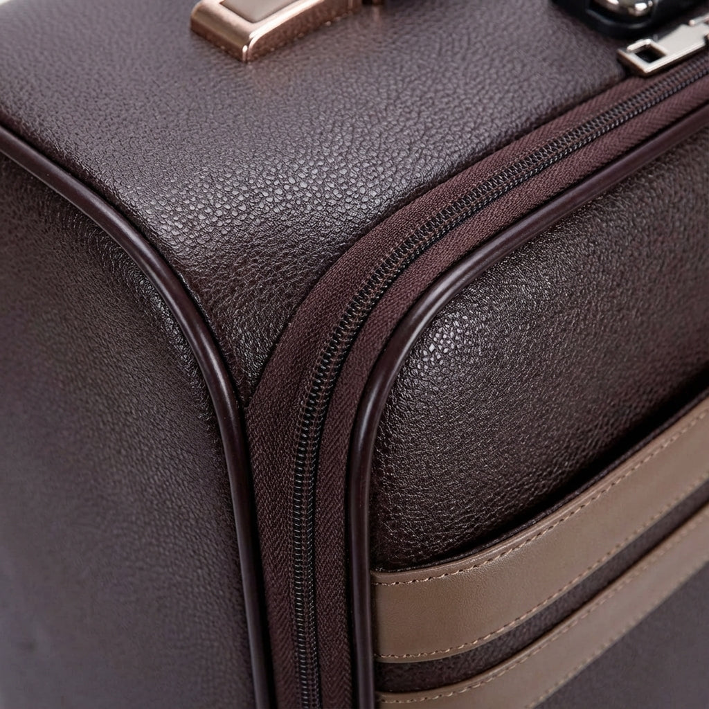 Unisex Compact Travel Trolley with Silent Spinner Wheels