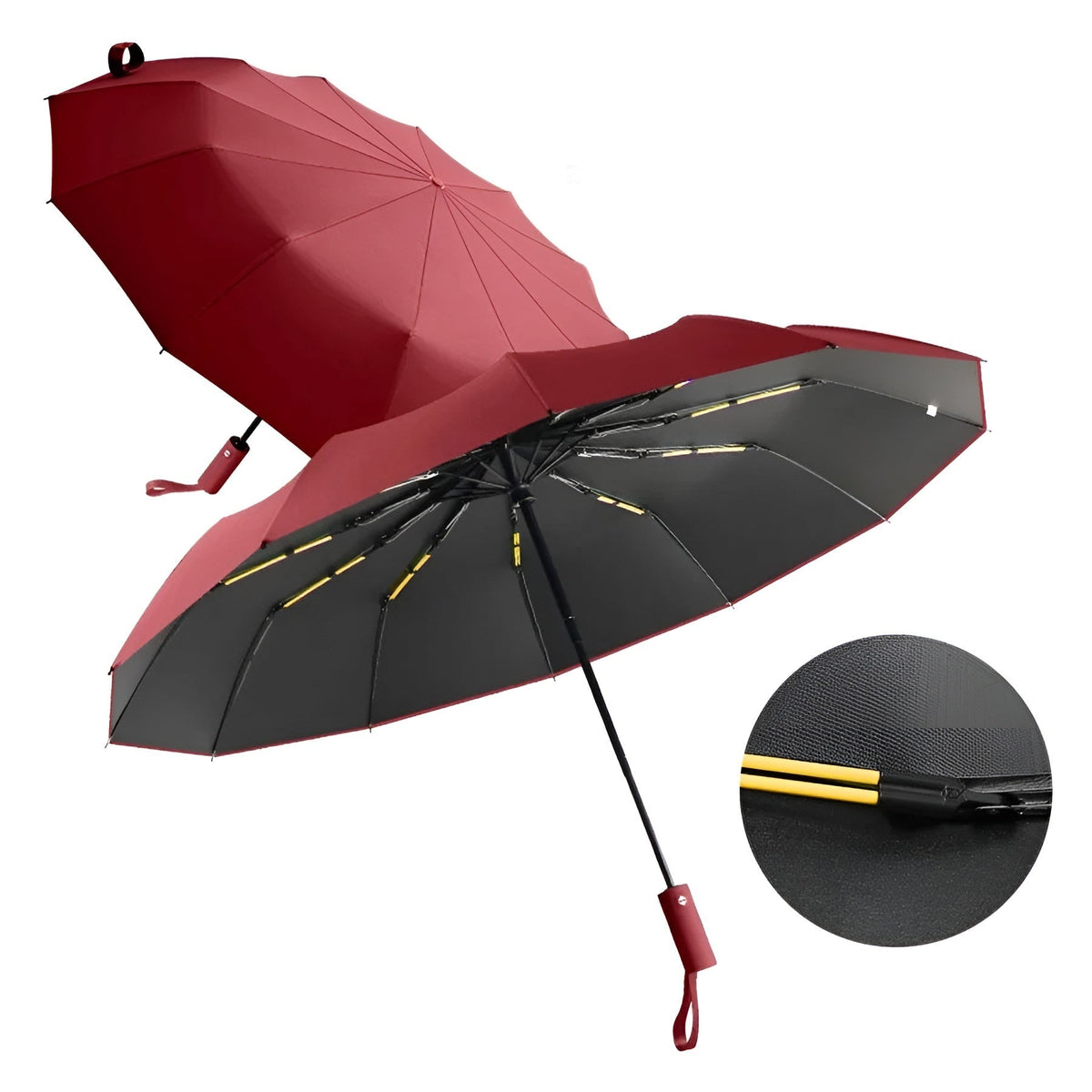 Unisex Compact Umbrella with UV Protection and Weather Resistance