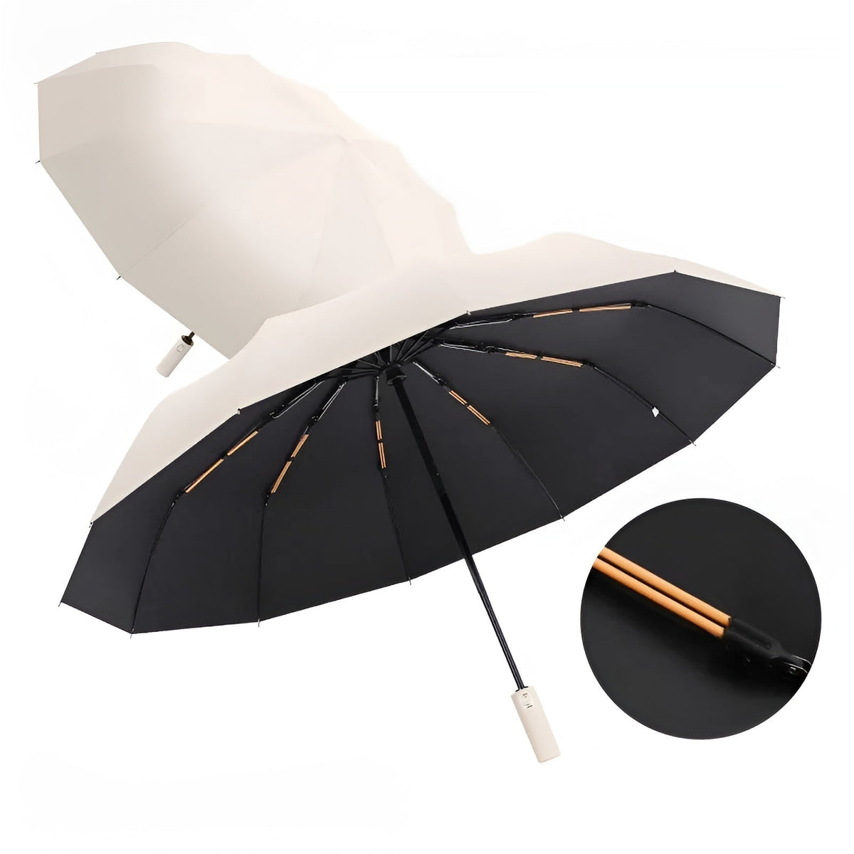 Unisex Compact Umbrella with UV Protection and Weather Resistance