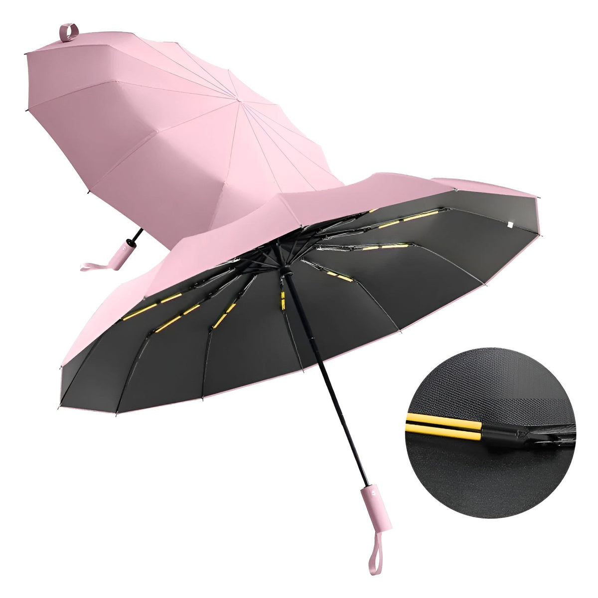 Unisex Compact Umbrella with UV Protection and Weather Resistance