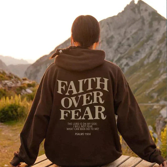 Unisex Faith Over Fear Psalm 118:6 Hoodie