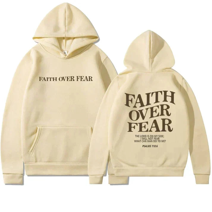 Unisex Faith Over Fear Psalm 118:6 Hoodie
