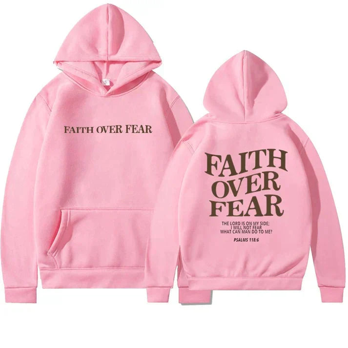 Unisex Faith Over Fear Psalm 118:6 Hoodie