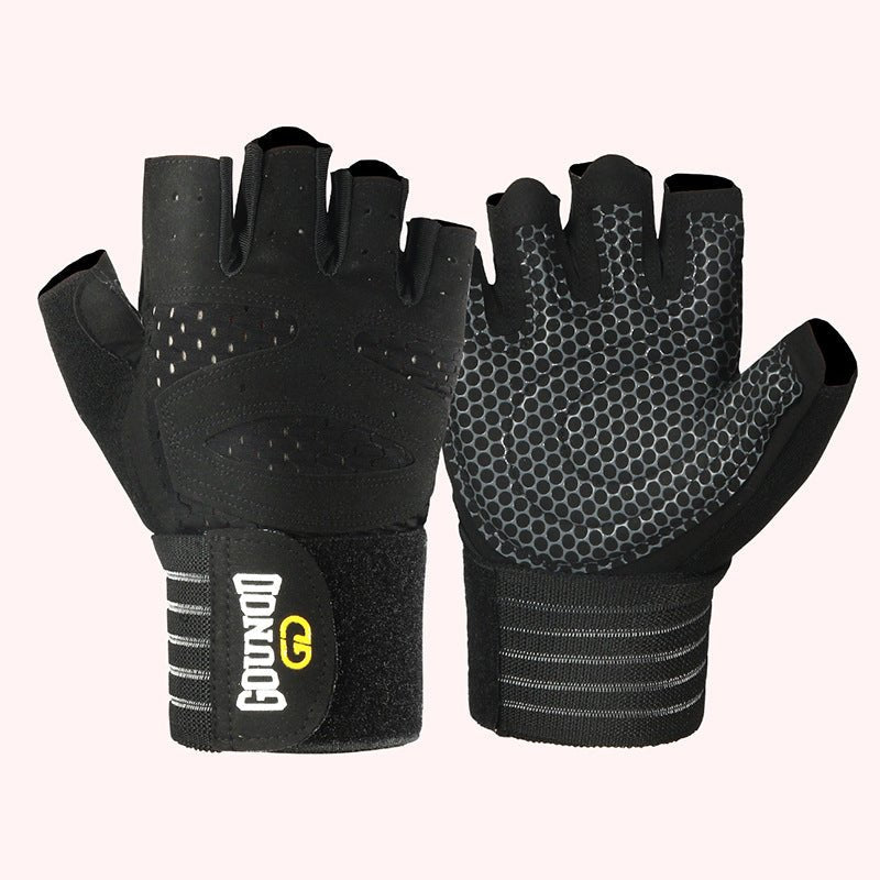 Unisex Fitness Gloves with Wrist Support for Weightlifting and Outdoor Training