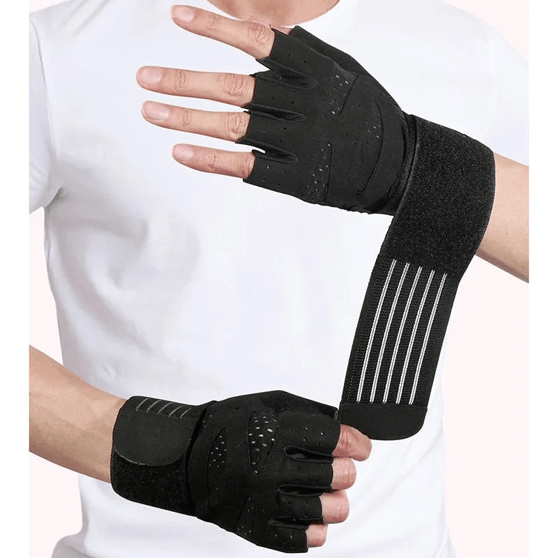 Unisex Fitness Gloves with Wrist Support for Weightlifting and Outdoor Training
