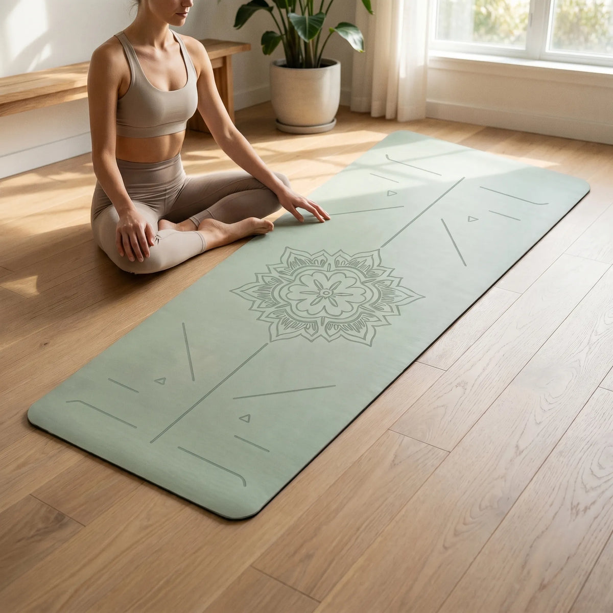 Unisex Guided Alignment Exercise Mat