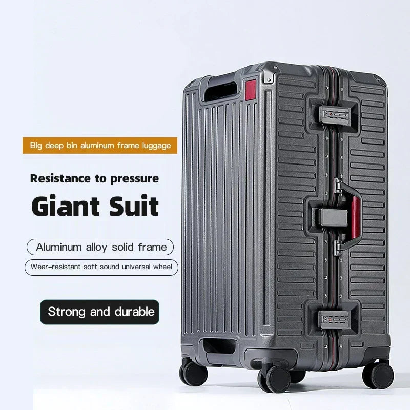 Unisex Hard Shell Travel Suitcase with Wide Grip Handle