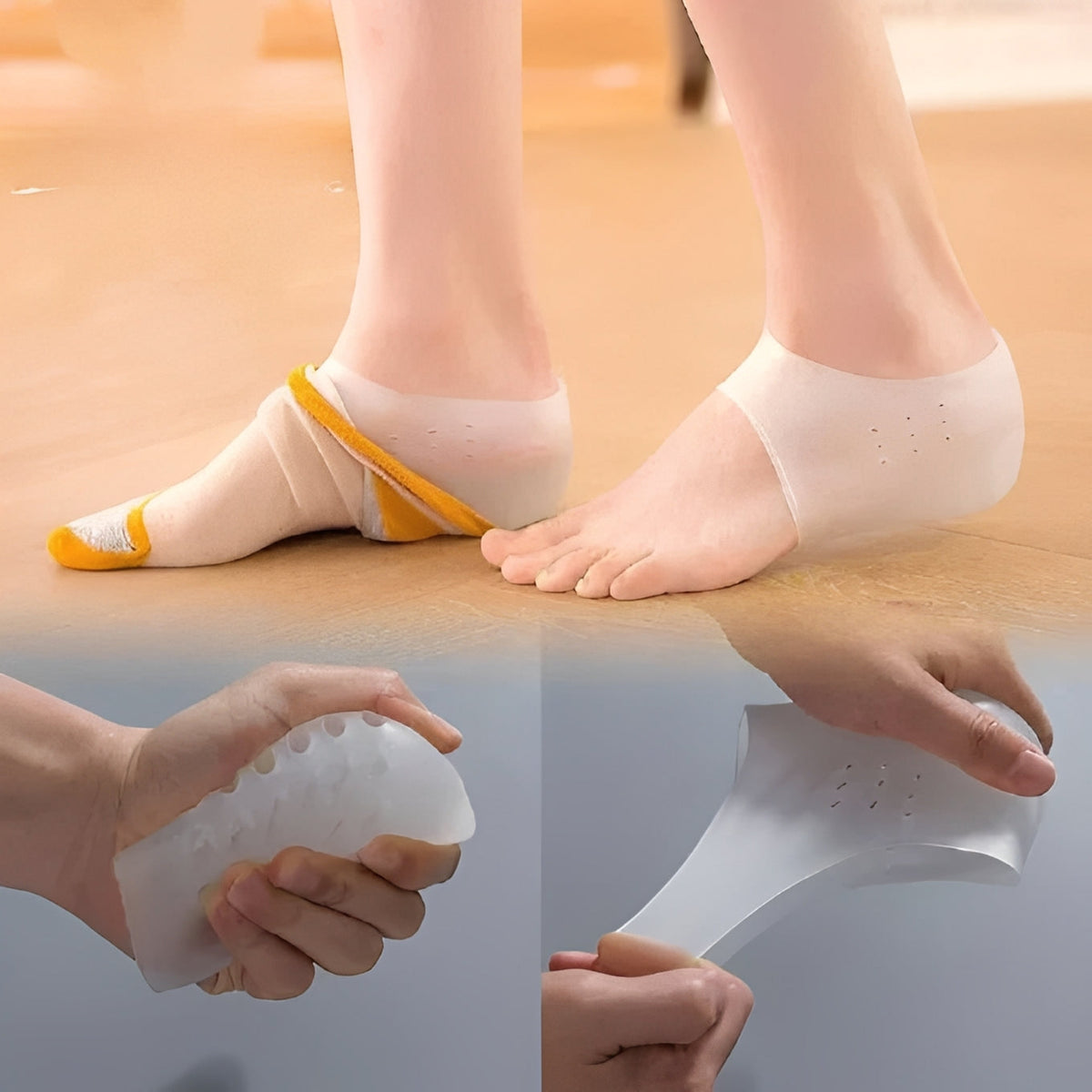 Unisex Invisible Height Lift Insoles for All Footwear
