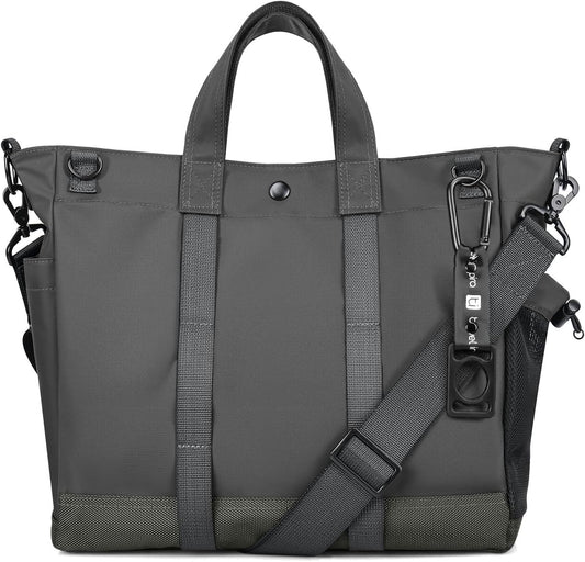Unisex Laptop Tote Bag with Multiple Compartments and Adjustable Strap